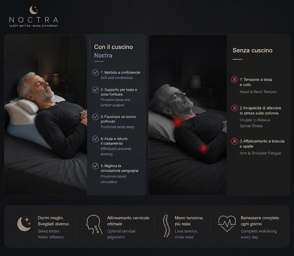 NOCTRΛ — Cuscino a Cuneo Memory Foam