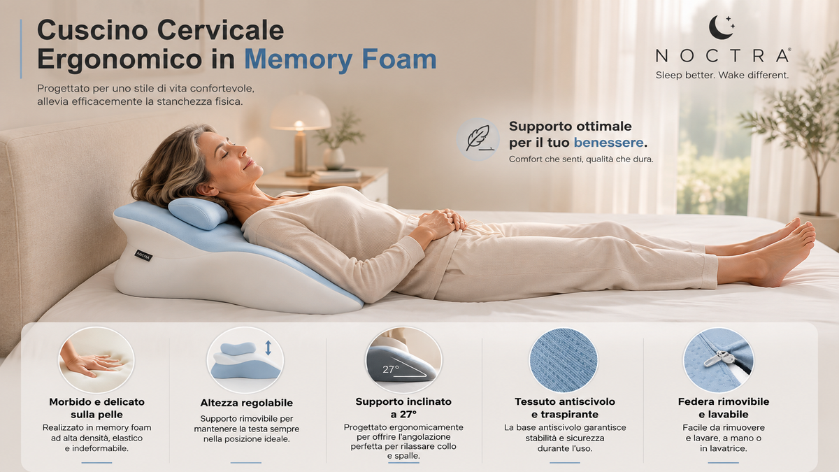 NOCTRΛ — Cuscino a Cuneo Memory Foam
