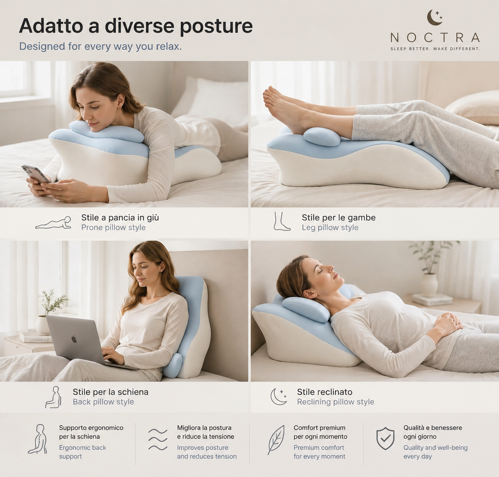 NOCTRΛ — Cuscino a Cuneo Memory Foam