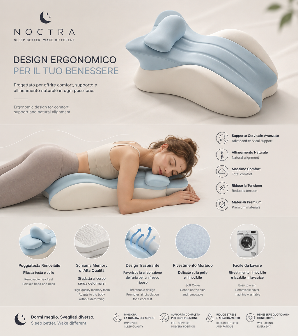 NOCTRΛ — Cuscino a Cuneo Memory Foam