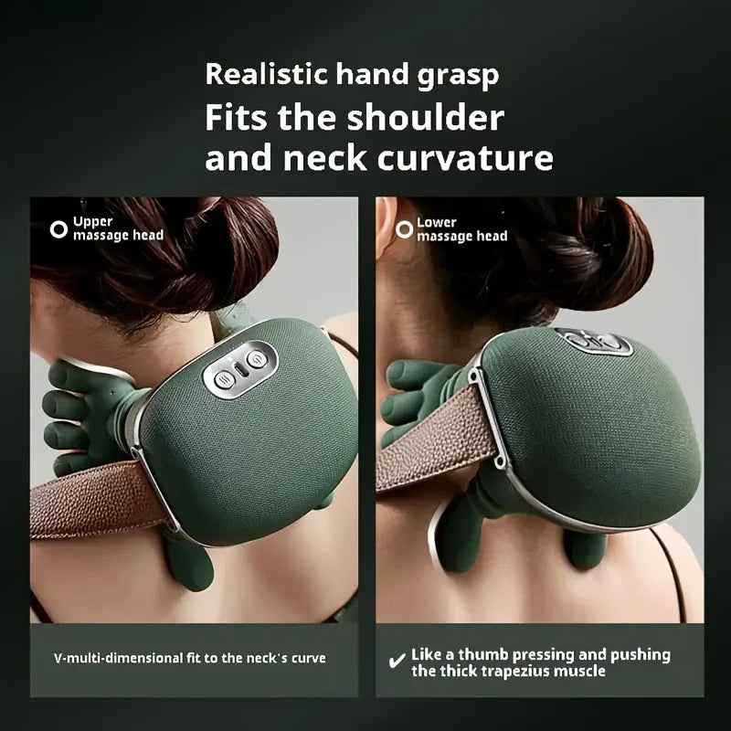 NOCTRΛ — Massaggiatore Cervicale Wireless | Sollievo Profondo, Ogni Sera
